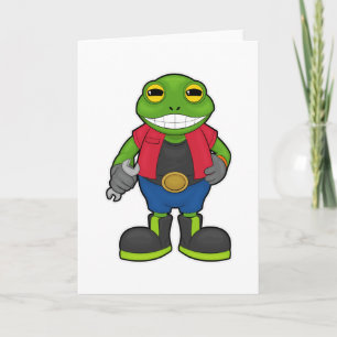 Frog as Mechanic with Spanner Card