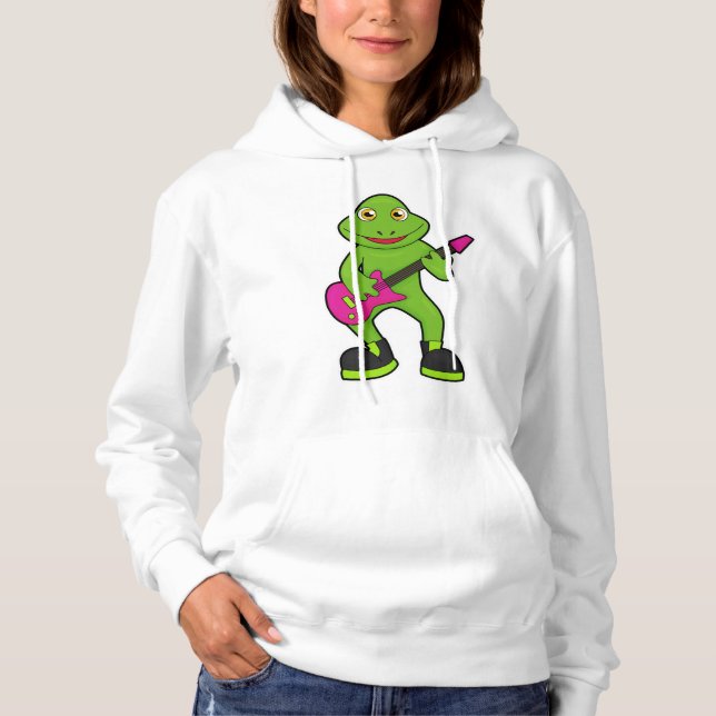 Frog as Musician with Guitar Hoodie (Front)