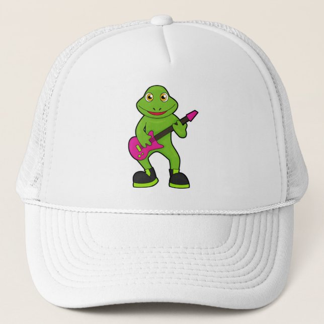 Frog as Musician with Guitar Trucker Hat (Front)