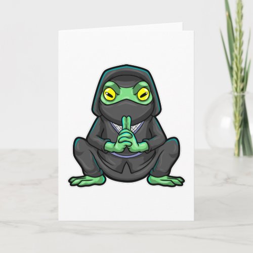 Frog as Ninja in black Card