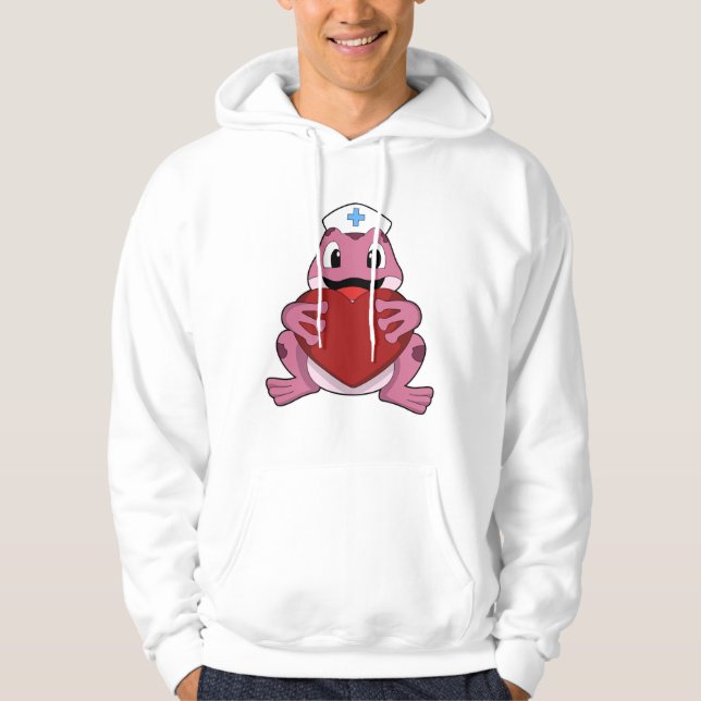 Frog as Nurse with Heart Hoodie (Front)