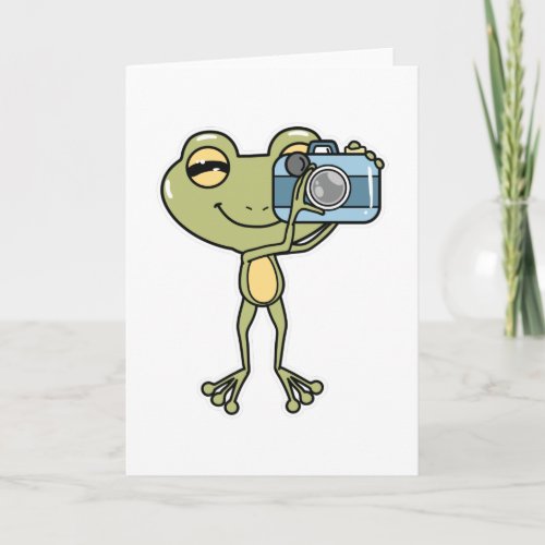 Frog as Photographer with Camera Card