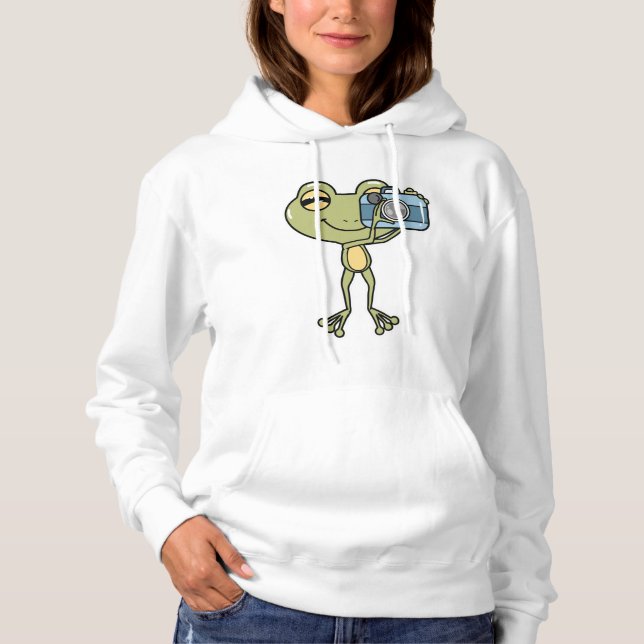 Frog as Photographer with Camera Hoodie (Front)