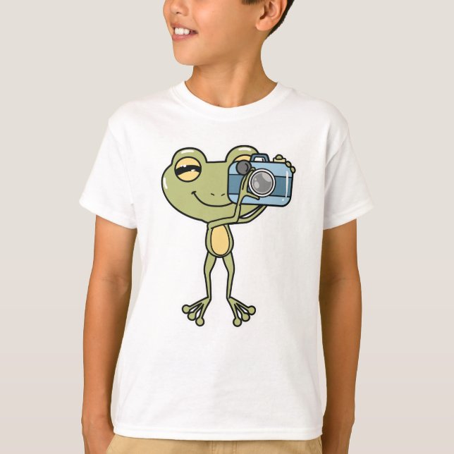 Frog as Photographer with Camera T-Shirt (Front)