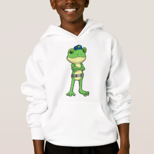 Frog as Police officer with Police hat Hoodie