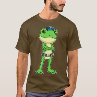 Frog as Police officer with Police hat T-Shirt