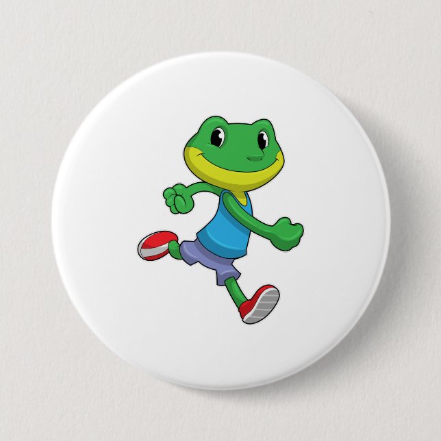Frog as Runner at Running Button (Front)