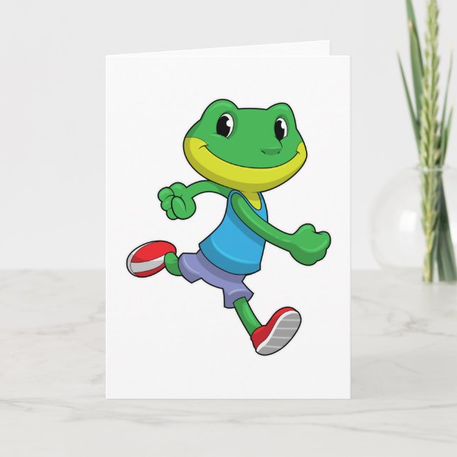 Frog as Runner at Running Card (Front)