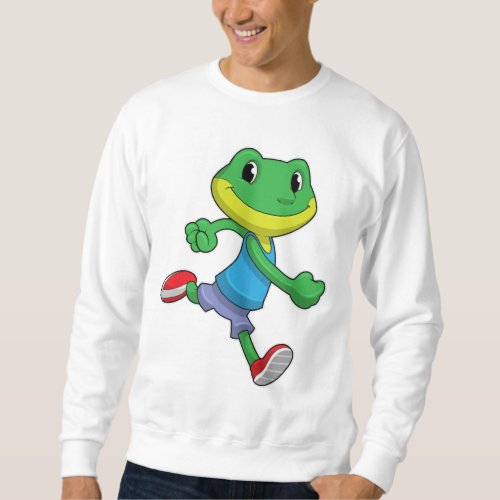 Frog as Runner at Running Sweatshirt