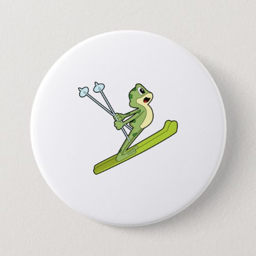 Frog as Ski jumper with SkiPNG Button