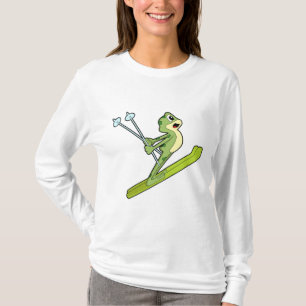 Frog as Ski jumper with Ski.PNG T-Shirt