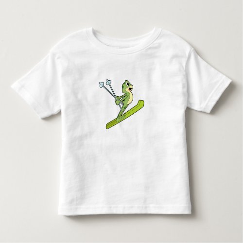 Frog as Ski jumper with SkiPNG Toddler T_shirt