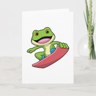 Frog as Snowboarder with Snowboard Card