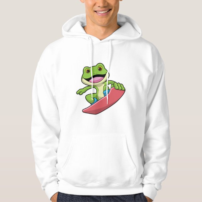 Frog as Snowboarder with Snowboard Hoodie (Front)