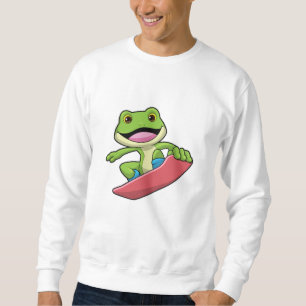 Frog as Snowboarder with Snowboard Sweatshirt