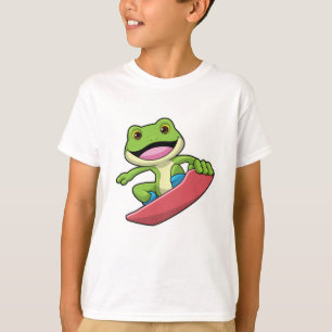 Frog as Snowboarder with Snowboard T-Shirt