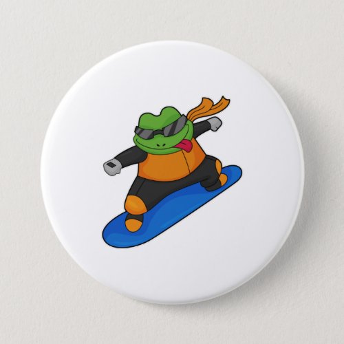 Frog as Snowobarder with Snowboard Button