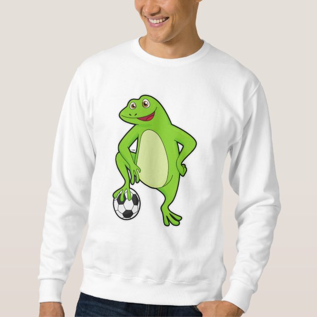 Frog as Soccer player with Soccer ball Sweatshirt (Front)