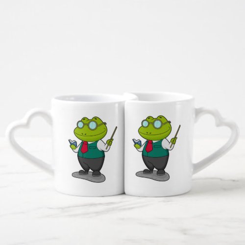 Frog as Teacher with Book Coffee Mug Set