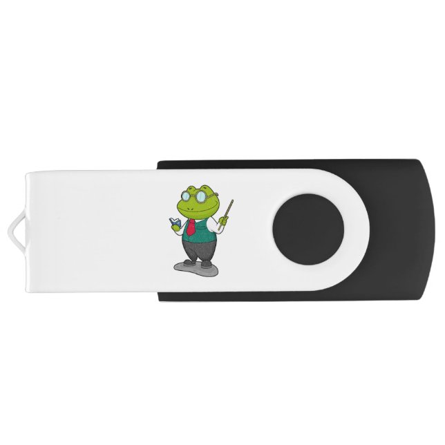 Frog as Teacher with Book Flash Drive (Back)