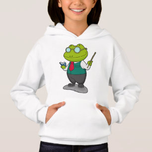 Frog as Teacher with Book Hoodie