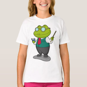 Frog as Teacher with Book T-Shirt