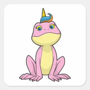 Frog as Unicorn Square Sticker