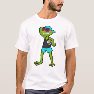 Frog as Volleyball player with Volleyball T-Shirt