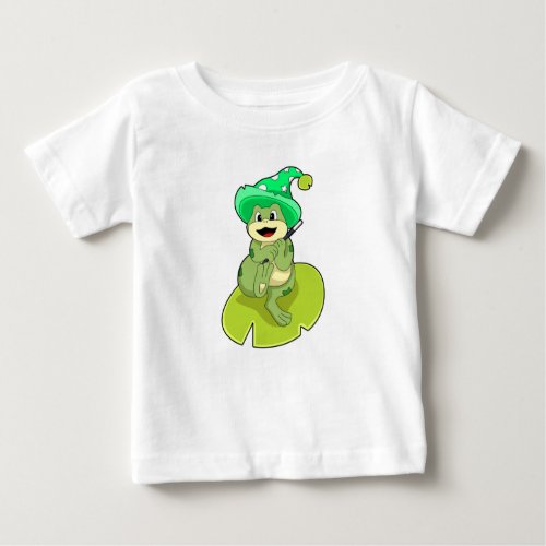 Frog as Wizard with Magic wand Baby T_Shirt