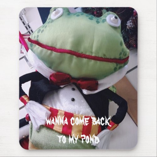 FROG ASKING WANNA COME BACK TO MY POND MOUSE PAD