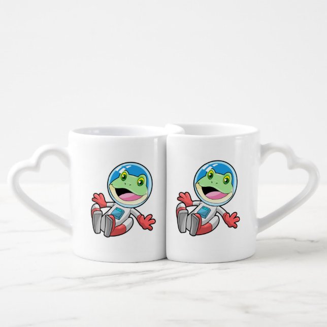 Frog Astronaut Costume Space Coffee Mug Set (Front Nesting)