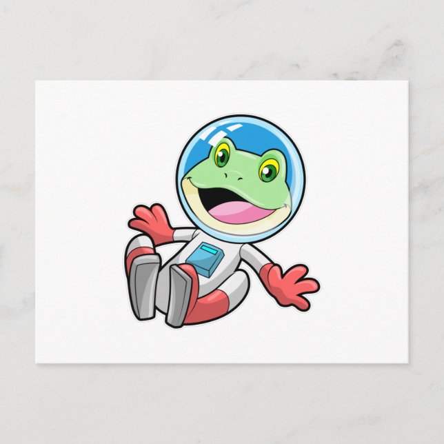 Frog Astronaut Costume Space Postcard (Front)