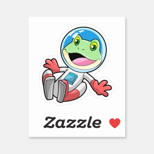 Frog Astronaut Costume Space Sticker