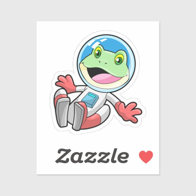 Frog Astronaut Costume Space Sticker (Sheet)
