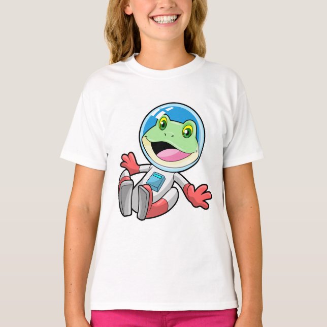 Frog Astronaut Costume Space T-Shirt (Front)