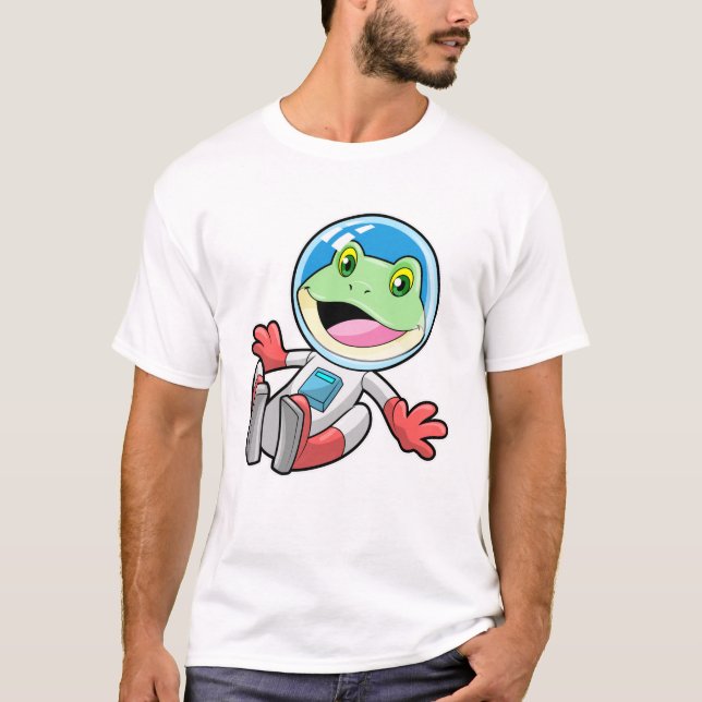 Frog Astronaut Costume Space T-Shirt (Front)
