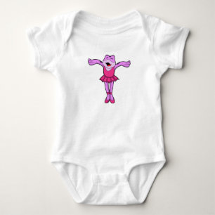 Frog at Ballet Dance with Skirt Baby Bodysuit