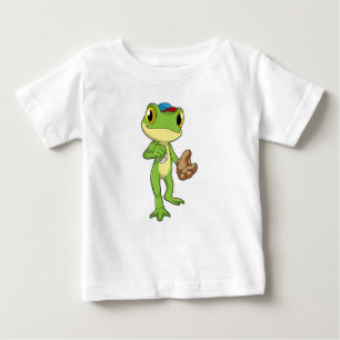 Frog at Baseball with Baseball glove Baby T-Shirt