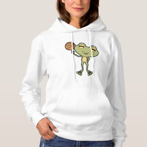 Frog at Basketball Sports Hoodie