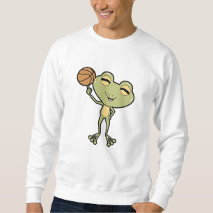 Frog at Basketball Sports Sweatshirt