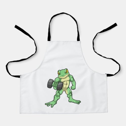 Frog at Bodybuilding with Dumbbell Apron