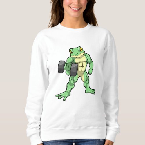 Frog at Bodybuilding with Dumbbell Sweatshirt