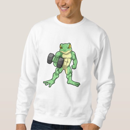 Frog at Bodybuilding with Dumbbell Sweatshirt