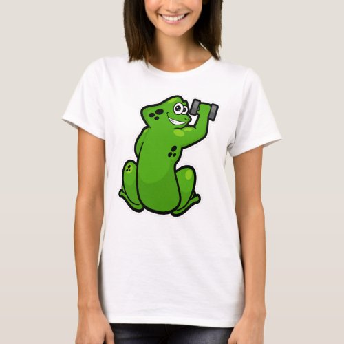 Frog at Bodybuilding with Dumbbell T_Shirt