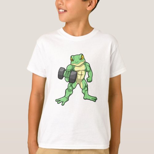 Frog at Bodybuilding with Dumbbell T_Shirt