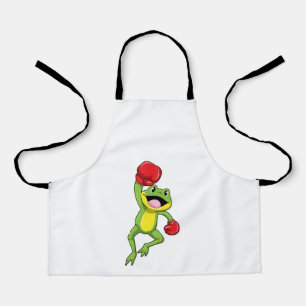 Frog at Boxing with Boxing gloves Apron