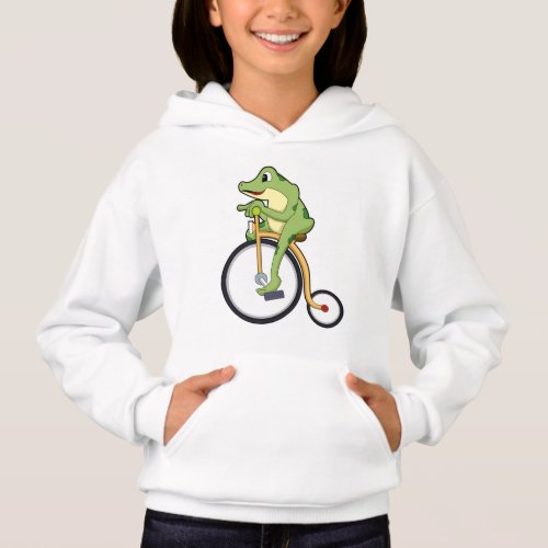 Frog at Circus with BicyclePNG Hoodie