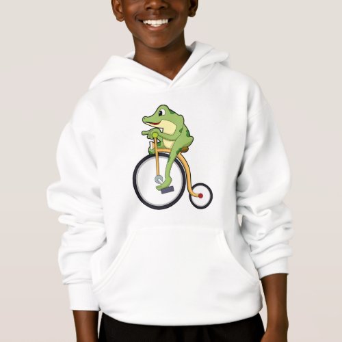 Frog at Circus with BicyclePNG Hoodie