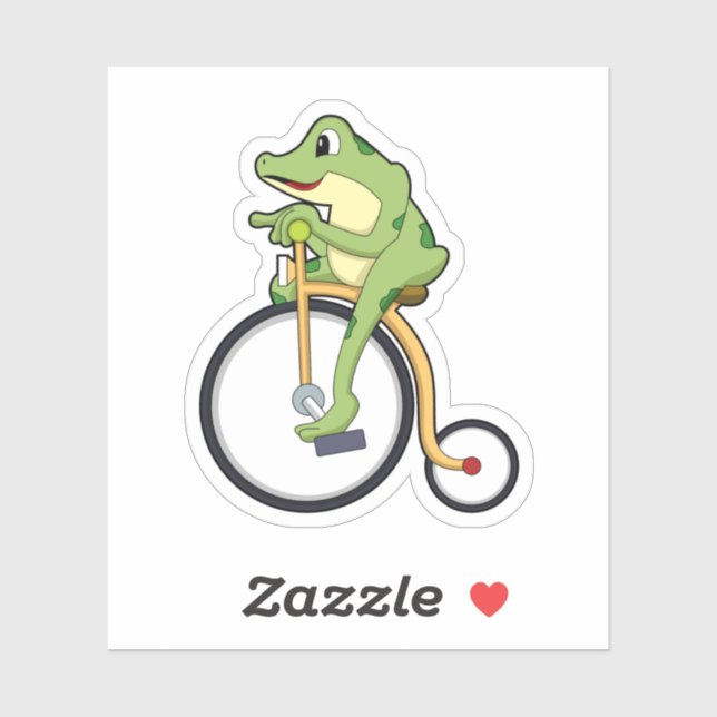 Frog at Circus with Bicycle.PNG Sticker (Sheet)