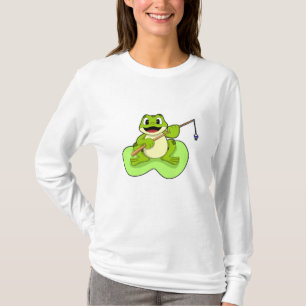 Frog at Fishing with Fishing rod T-Shirt